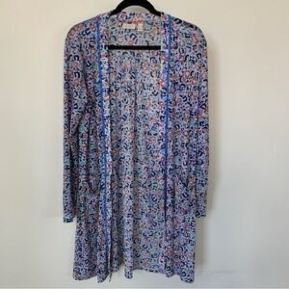 LOGO by Lori Goldstein Multicolor Patterned Robe - Picture 1 of 6